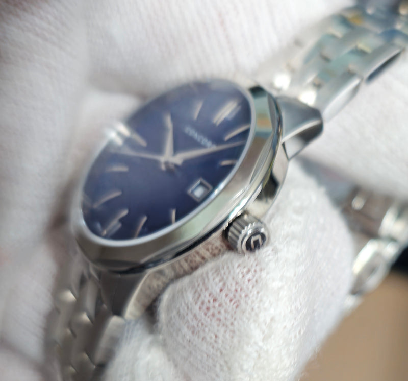 Concord Bennington Ladies Swiss Luxury Quartz Watch Blue Dial 316LStainles Steel