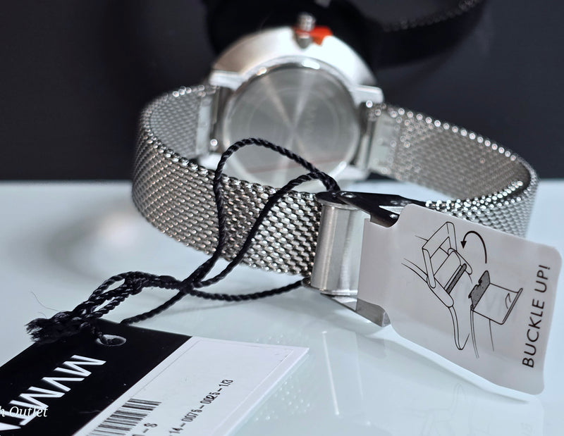 MVMT Ladies Quartz Watch Silver Dial, Case, Indices & Milanese Bracelet FB01-S