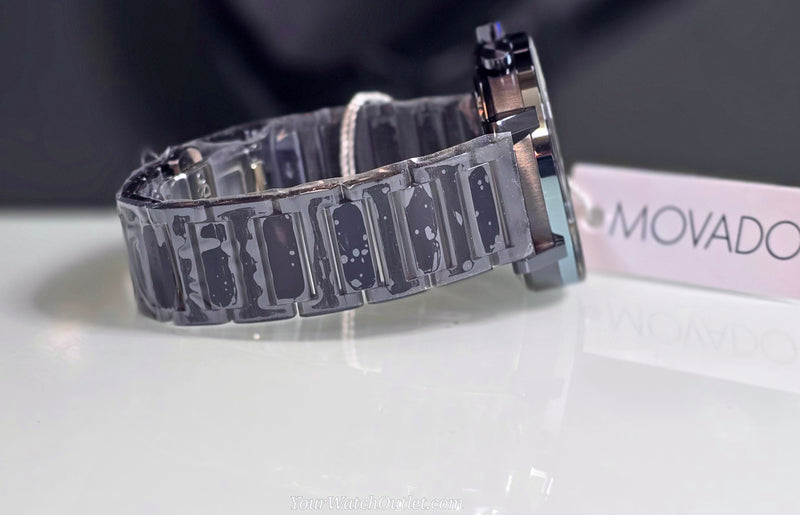 MOVADO Bold Ladies Quartz Chronograph Watch Blue Dial, Hands, Case & Bracelet 38mm 3600790
