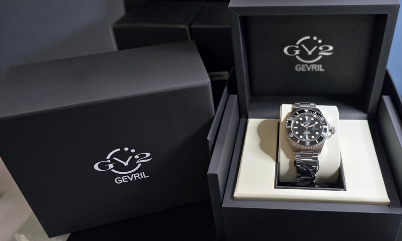 Gevril G2 Swiss Hand Crafted Swiss Movement Black Dial Automatic Dive Watch