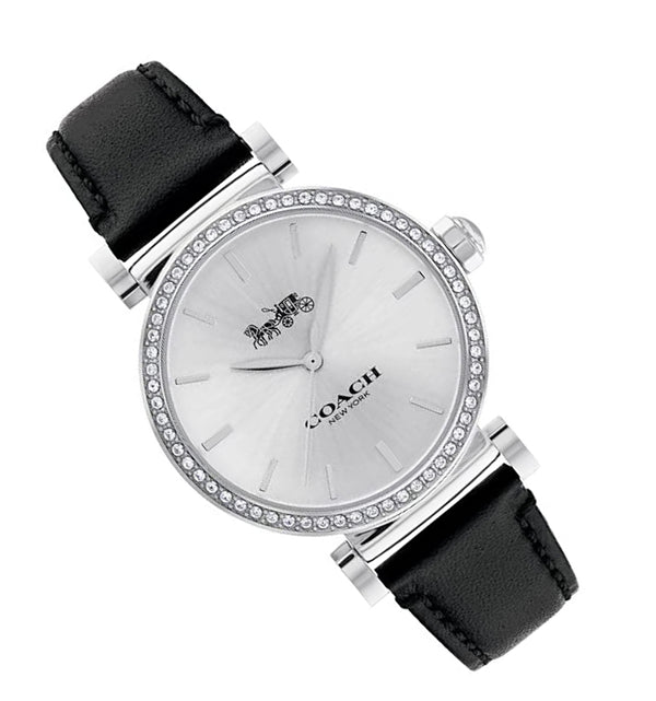 COACH Ladies Madision Quartz Watch Silver Dial w/60 Crystal Gem Stones 14503868