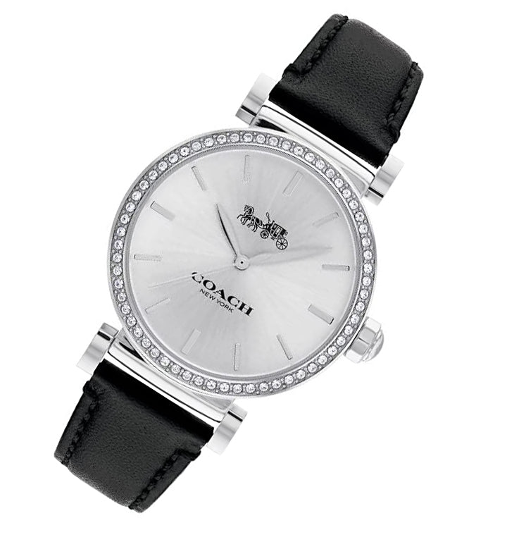 COACH Ladies Madision Quartz Watch Silver Dial w/60 Crystal Gem Stones 14503868