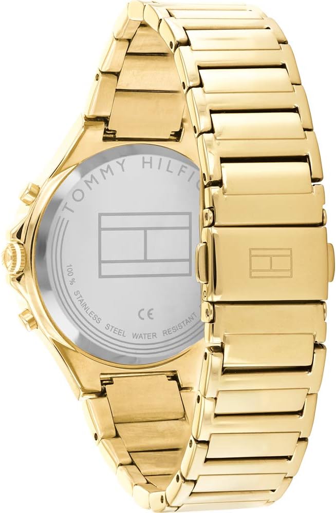 Tommy Hilfiger Eve Ladies Multi-Function Quartz Watch IP Gold Case & Bracelet w/Silver Dial 1782278