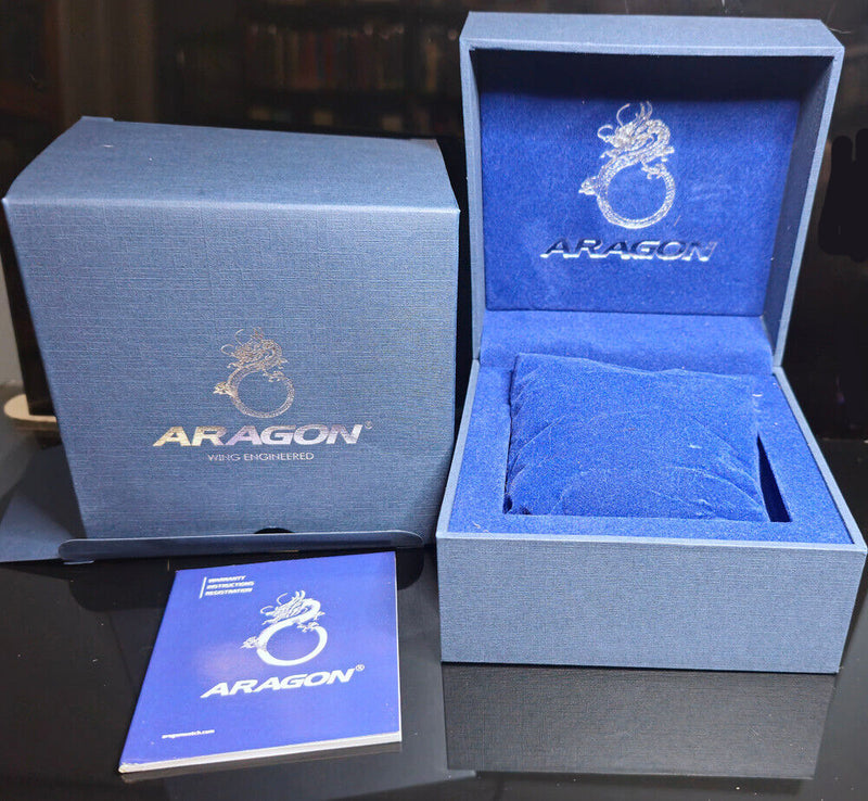 ARAGON Tritium Illuminating SeaStriker Automatic Watch 45mm Blue Dial Stainless Case