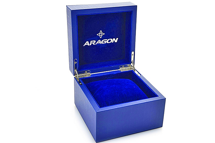 ARAGON Flat Tube Tritium Hercules Automatic Watch 44mm Aqua Dial & Bezel A376AQU