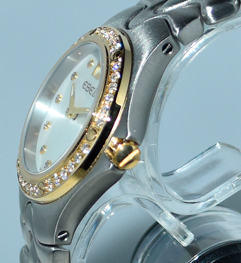 Ebel SportWave 18k Gold Swiss Quartz Watch w/Diamonds and Mother-of-Pearl Dial 1215129