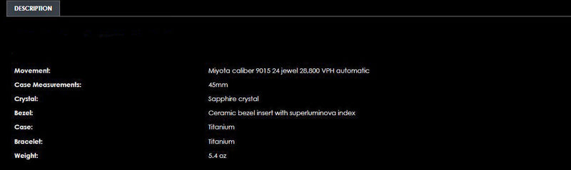 ARAGON Automatic Titanium 45mm Teal DiveMaster Sapphire Crystal Ceramic Bezel Inlay A682TEA