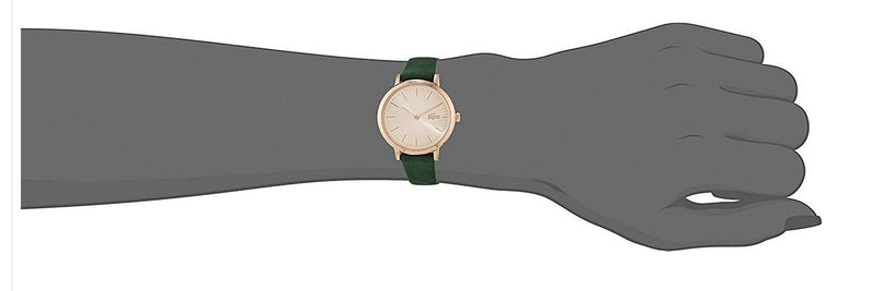 Lacoste Ladies Moon Small Quartz Watch 28mm Rose Gold Dial & Case Gator Logo 2001050