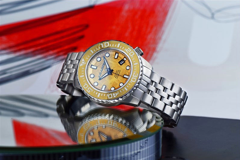Aragon EVO Swiss Titanium Damascus Gold Meteorite Automatic Watch Lmt Ed.A265GLD