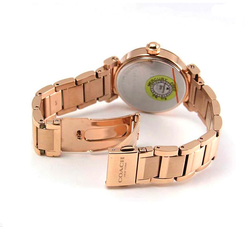COACH Ladies Madison Watch Silver Dial - Rose Gold Case & Bracelet 14502395