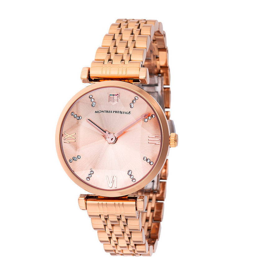 Montres Prestige Gold Watch with Crystal Accents Montres Prestige MPW-0133 Men main image 2