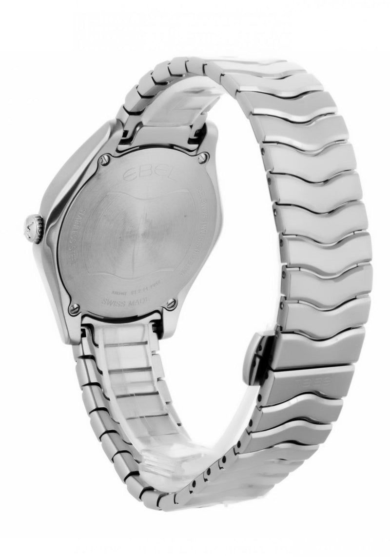 EBEL Ladies Diamond SWISS Quartz WAVE Watch Silver Galvanic Dial & Indices 1216302