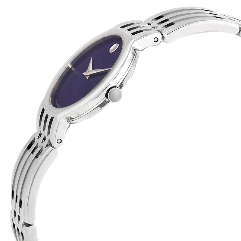 Movado Esperanza Quartz Watch Blue Mother-Of-Pearl Dial 7-Link Polished Bracelet 0607497