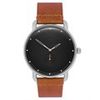 MVMT Mens Quartz Watch Black Dial, Silver Tone Case & Indices w/Central Seconds