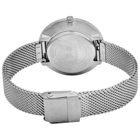 MVMT Ladies Quartz Watch Silver Dial, Case, Indices & Milanese Bracelet FB01-S
