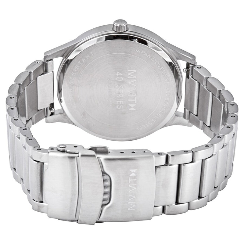 MVMT Mens Quartz Watch Silver Dial, Case, Indices & 3-Link Bracelet MT01-S