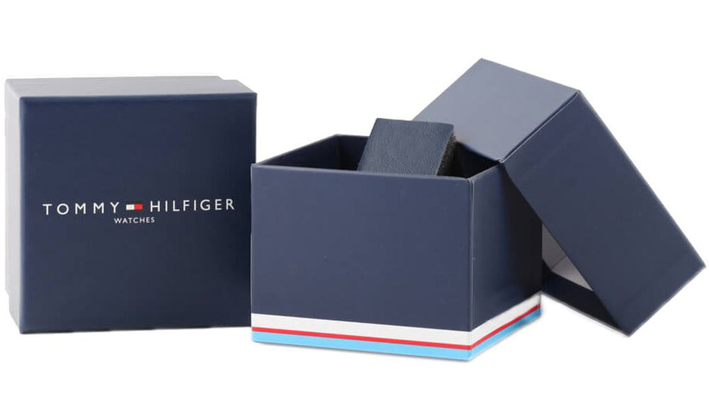TOMMY HILFIGER Mens Quartz Watch 42mm Black Logo Dial Black Canvas Str