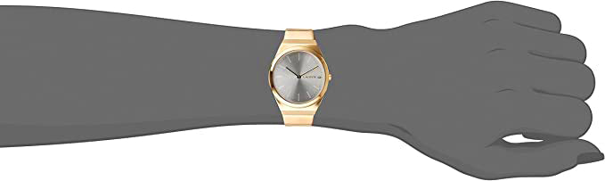 Lacoste Ladies Mia Quartz Watch Gator Logo Silver Dial Gold Hands, Bracelet & Case