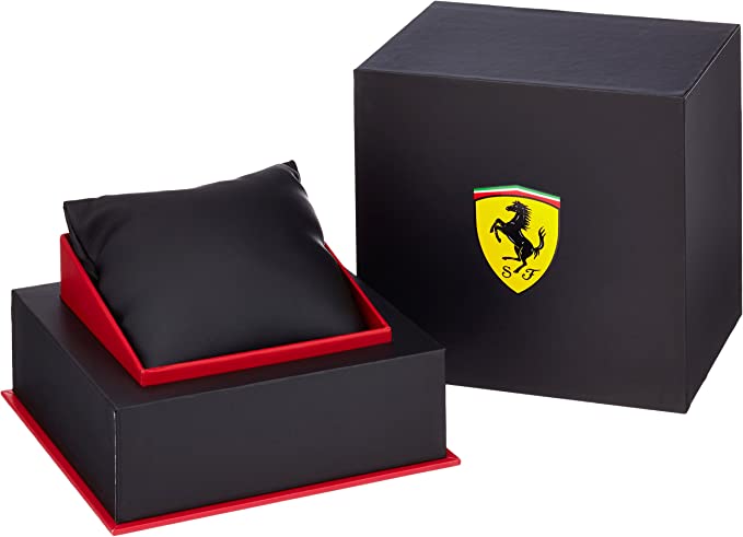 Ferrari RedRev T Quartz Watch Black Dial,Yellow Highlights w/Date 0830426