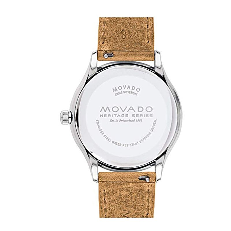 MOVADO Heritage Ladies Quartz Watch White Dial Siver Indices Date 3650065