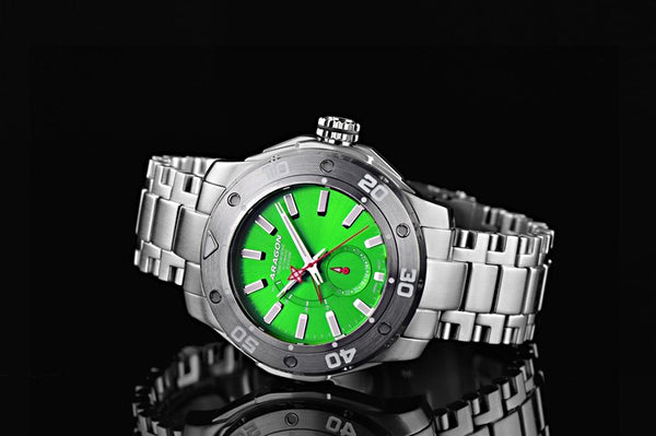 ARAGON Superjet DiveMaster 44mm Lime Dial SII NE57 AUTOMATIC SS Watch A344LIM