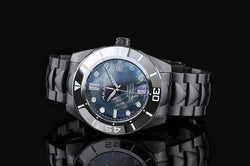ARAGON Tungsten Bezel Automatic Watch Sapphire Crystal Swiss Mvmt 43mm MOP A504